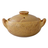 Hasegatani Pottery ACT-31 Miso Soup Pot, Earthenware Pot, Large, For 3 to 4 People, Approx. 9.1 inches (23 cm), Approx. 60.9 fl oz (1,800 ml), Direct Fire, Empty Fire, Yellow