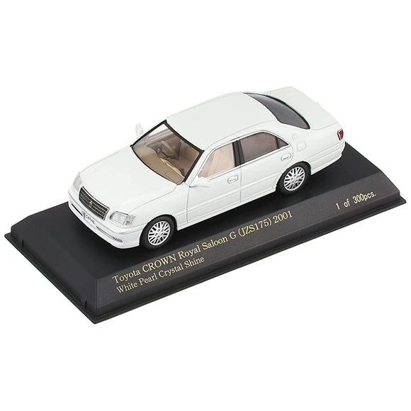CARNEL 1/43 Toyota Crown Royal Saloon G (JZS175) 2001 White Pearl Crystal Shine, Finished Product