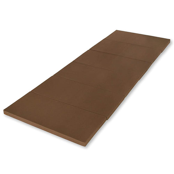 Arcem BS-6SSBR High Hardness 6-Fold Mattress, Semi-Single, Brown