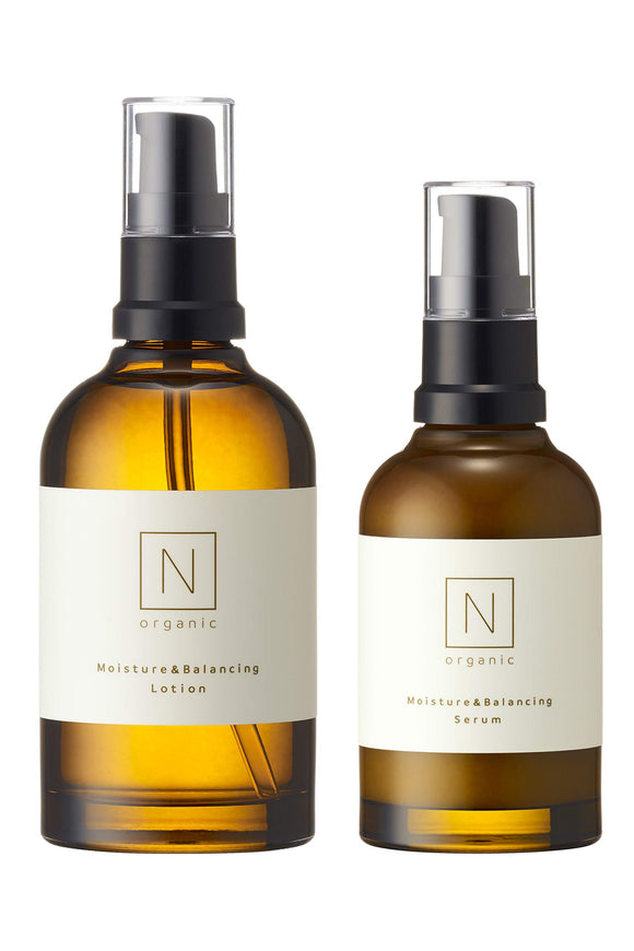 N Organic Moisturizing & Balancing Lotion, 3.4 fl oz (100 ml), Serum, 2.0 fl oz (60 ml) Set