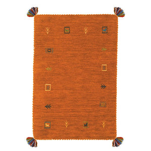 Hagiwara Entrance Mat, Orange; Size: Approx. 17.7 x 29.5 inches (45 x