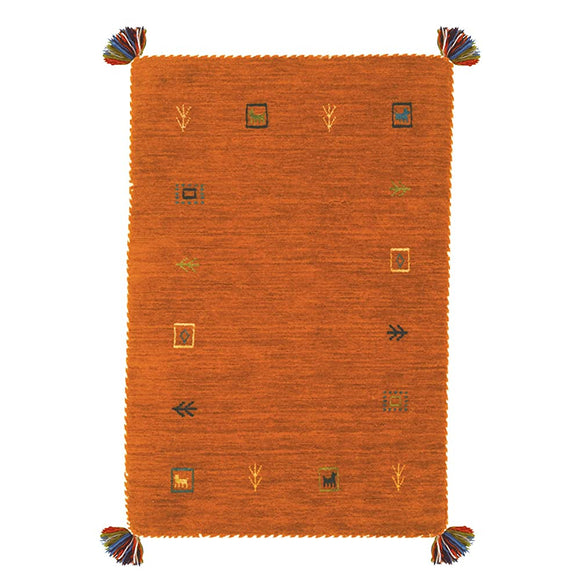 Hagiwara Entrance Mat, Orange; Size: Approx. 17.7 x 29.5 inches (45 x