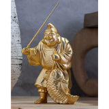 Good Luck Seven Lucky Gods Ebisu (Gold Plated/24 Gold), Buddhist: Hideuno Makita Original Sculptor: Buddha Statue Figurine Takaoka Copper (Ebisu 7fg)