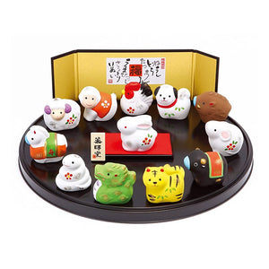 Yakushi Kiln 2023 Zodiac Nishiki Congratulations Zodiac Mikuji Zodiac Ornament White Small