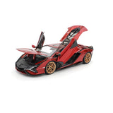 Brago 1/18 Lamborghini Cyan FKP37 Red