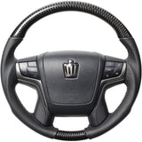 REAL (Real) Steering [210 Crown] Original Series All Leather Black Stitch H30-LPB-BK-CRW