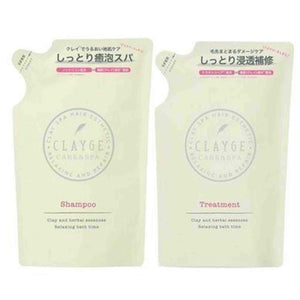 CLAYGE Courage [D] refill set shampoo 440ml & treatment 440ml set hot and cold head spa moist damage care