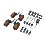 POSH 132093-16 Motorcycle Turn Signal Kit, Super Bike Turn Signal Kit, Z900RS Cafe (2018-2021), Black Body, Orange Lens