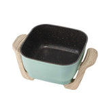 Toffee K-HP3-PA Compact Multi-Electric Pot, 6-in-1 Pot, Integrated Heater, Boil, Bake, Steam, Stir Fry, Cooking, Compact, Approx. 0.6 gal (2.8 L), Glass Lid, Retro, Cute