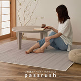 Hagiwara PP Pattern Top Mat, Gray, 133.4 sq ft (6 Edoma Tatami Mats), "Pass Rash", Rug, Carpet, Vinyl Style, Top Mat, Washable, Pastel Color