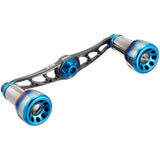LIVRE Full Comp Reel, Crank (For Left Wind) for Shimano 100 (Gunmetal P + Blue G)