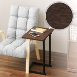 Iris Ohyama Table Side Table U-shaped Design Woodgrain Brown Oak Black Width Approx. 45 x Depth Approx. 29 x Height Approx. 52.2 cm SDT-45
