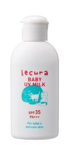 Lecura Baby UV Milk SPF+++ (Additive-free Organic Chamomile Extract) Sunscreen that can be removed with soap for sensitive skin, dry skin, and newborns