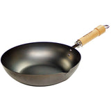 River Light Iron Frying Pan, Kyoku, Japan, 8.7 inches (22 cm), Induction Compatible, Wok, Made in Japan