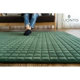 Sayansayan Washable Fluffy Luxury Quilt Rug, Luont, 74.8 x 94.5 inches (190 x 240 cm), 3 Tatami Mats, Garden, Thick