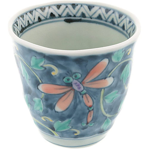 Hasami Ware 009482C227 Hayashi Kyuro Kiln Yumeji Rock Cup Dragonfly