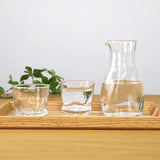 Aderia S-6203 Sake Bowl Set, Tebineri Carafe Cooling Sake Set, Dishwasher Safe, Made in Japan