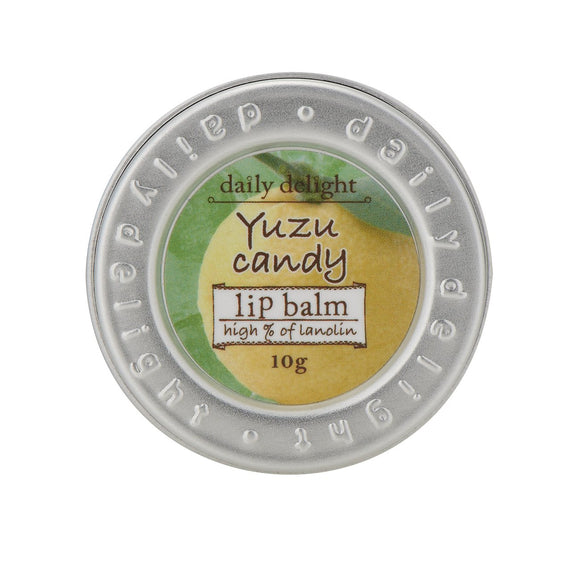 Daily Delight Lip Balm Yuzu Candy 10g (lip balm canned moisturizing cream for lips refreshing and fragrant yuzu scent)