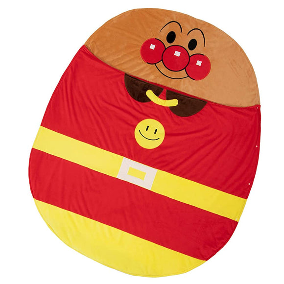 Nishikawa LF51106670C Sleeping Bag, Let's Go! Anpanman 46.1 x 55.1 inches (117 x 140 cm), Children's Sleeping Bag, Nap Comforter, Open with Buttons, Portable, Winning, Cream