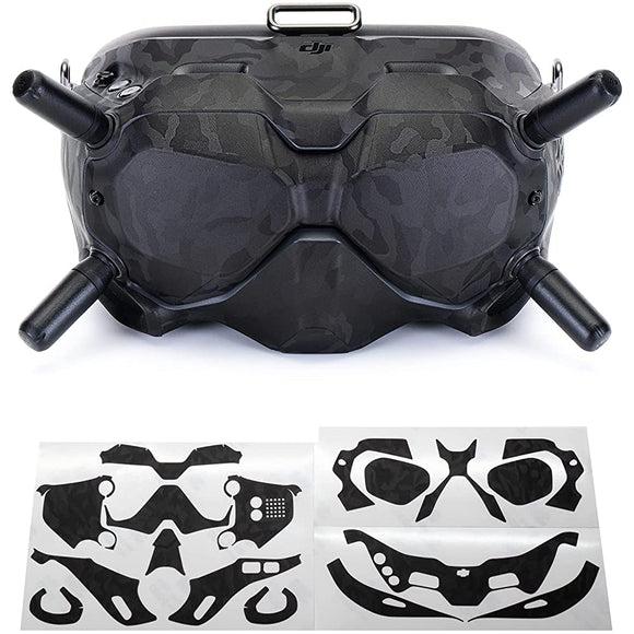 WRAPGRADE for DJI FPV Goggles V2 Skin Seal (Black Bumpy Camo)