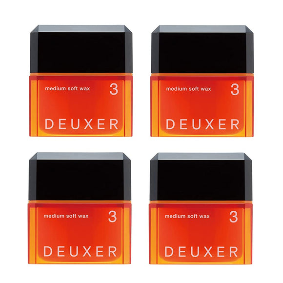 DEUXER Medium Soft Wax 3 (Set of 4) Hair Wax Floral Berry