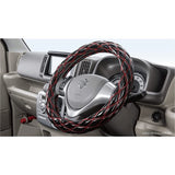 Clazzio Double Stitch Quilt Handle Cover S Size Gloss Black x Red Stitch [09HEF0039KA]