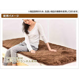 Yamazen YWP-203F(T) Washable Warm Electric Mattress Pad, Height 78.7 x Width 39.4 inches (200 x 100 cm), Mixed Flannel