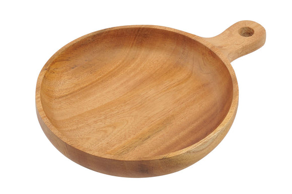 CAPTAIN STAG Wooden tableware Tableware Curry plate Plate Plate with handle [17/20 / 25cm] Wood breath