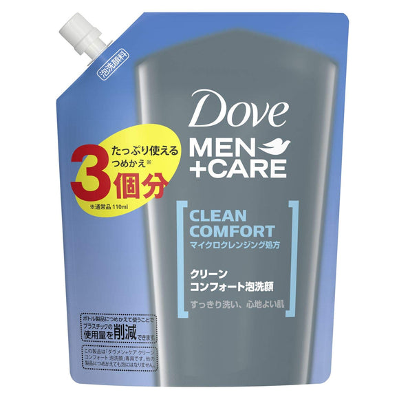 Dove MEN Clean Comfort Moisturizing Sebum Sticky Foam Face Wash Refill 330ml