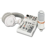 Yamaha AG03MK2 W LSPK Mixer Live Streaming Pack, 3 Channels, White