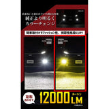 YOURS Y212-034 [2] S 80 Series VOXY NOAH ESQUIRE LATE MODELS, FOG LAMP Unit + LED SET, YELLOW 3000K, 12000 LM
