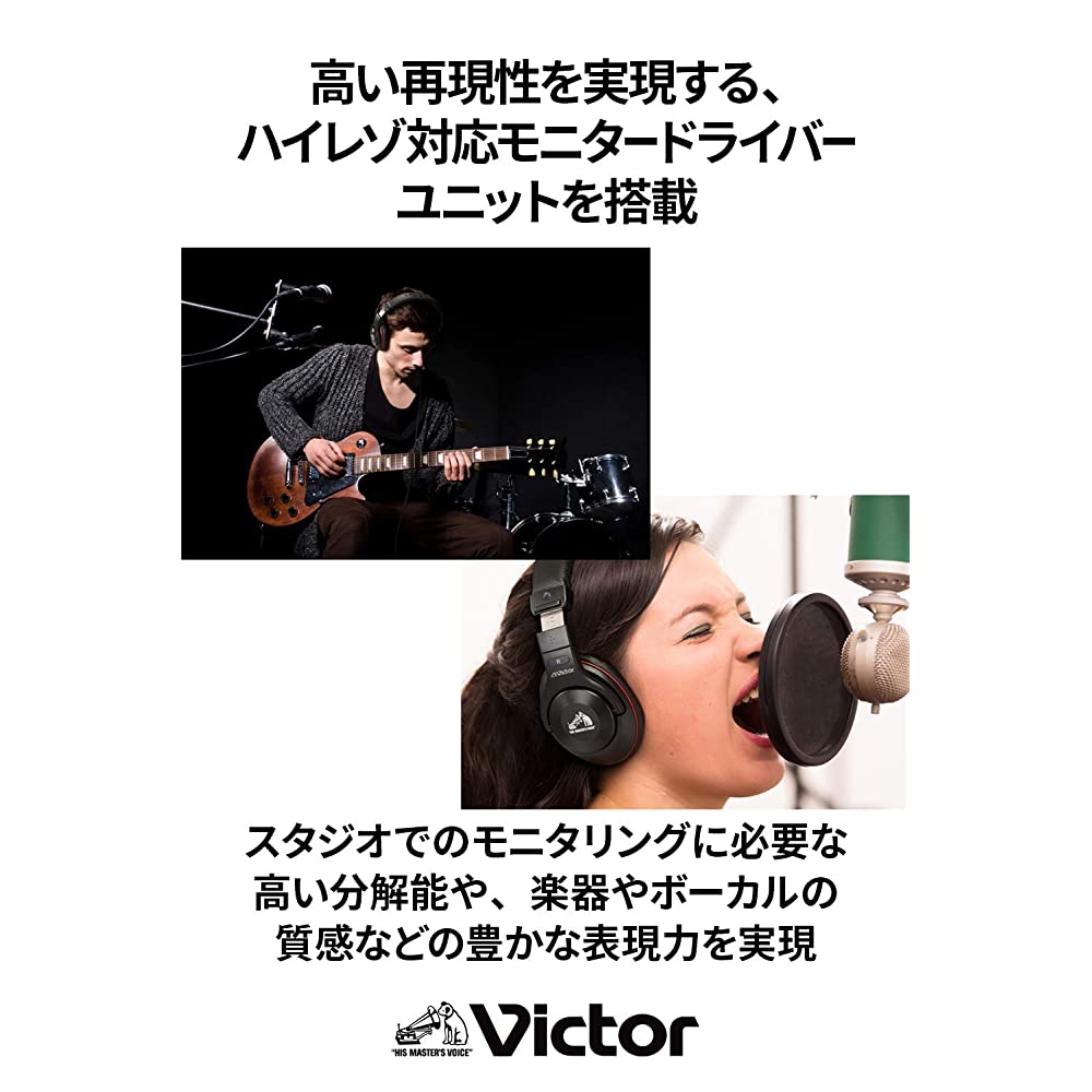 Victor JVC HA-MX100V Studio Monitor Headphones, Hi-Res Enclosed