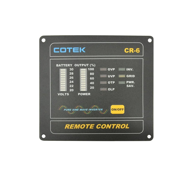 COTEK CR-6-24V CR-6-24V Remote Control, SINE-WAVE INVERTER, SUPPORTS SKST Series 24V Type 24V