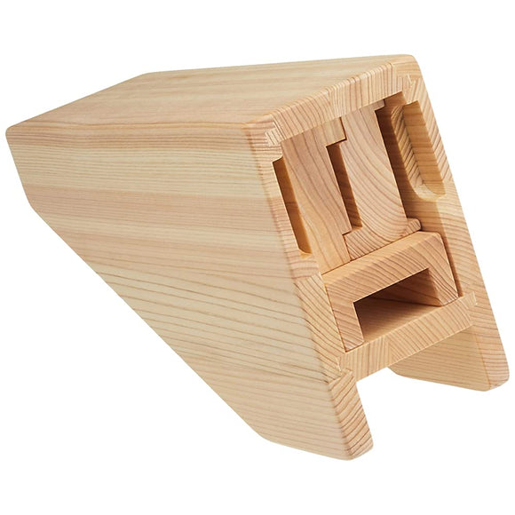Daiwa Sangyo Knife Stand, Knife Blocks, Wooden, Hinoki, Made in Japan, Mold Resistant, Water Repellent, Disassemble, Washable Interior, Blade Length Up to 7.1 inches (18 cm)