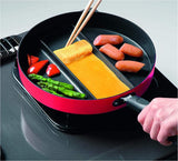 Ernest Frying Pan (Center Egg Triple Pan) Tamagoyaki Red A-77052