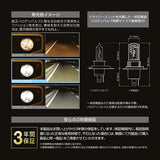CARMATE H4 BW565 GIGA CAR LED HEADLIGHT C3600 5,000k Halogen Bulb, Easy to Read White Light