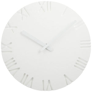 Remnos NTL10-04B Lemnos Wall Clock, Analog, Curved, Roman, White