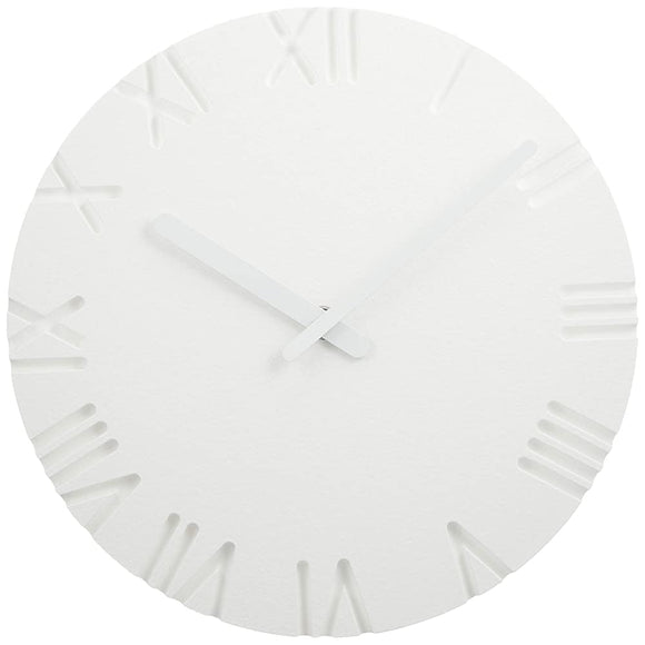 Remnos NTL10-04B Lemnos Wall Clock, Analog, Curved, Roman, White