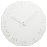 Remnos NTL10-04B Lemnos Wall Clock, Analog, Curved, Roman, White