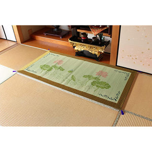 Ikehiko Gozen Buddha Mats, Made in Japan, Bagween, Lotus Flowers, Approx. 34.6 x 70.9 inches (88 x 180 cm) #3109769