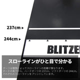 BLITZER BOP29-BK Dart Mat, Hard Darts, Soft Darts, Slow Line Display, Slim Size, Cuttable, Floor Protection, Anti-Slip Backing