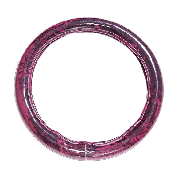 MIYABI MHC-CC-MLWP EXTRA THICK STEERING WHEEL COVER, CHINCHILLA, SIZE: ML, Wine Purple