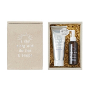 a day body scrub & oil set lychee & rose