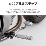 DAYTONA 25811 Motorcycle Steps, Monkey/Gorilla, Aluminum Step, Non-Penetrating Ends, Slim Type, Silver