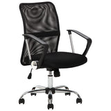 Fuji Boeki 90874 Office Chair, Desk Chair, Black, Mesh, Lumbar Support, Armrests