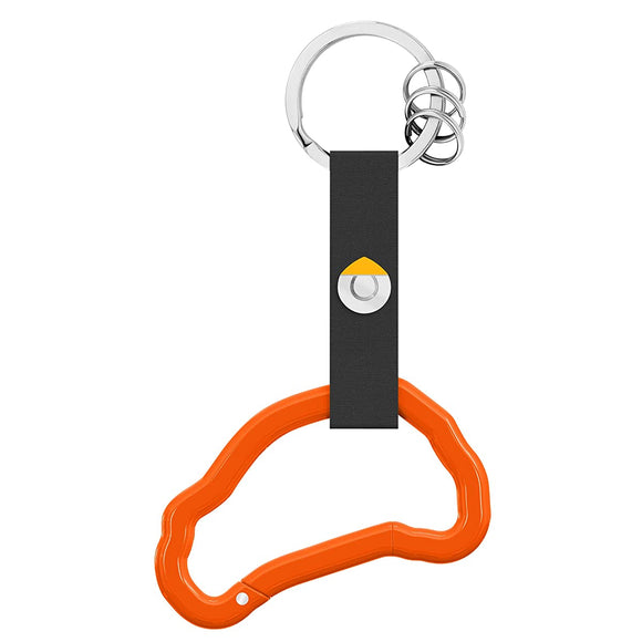 Smart Collection Genuine Smart Carabiner Key Ring, Orange