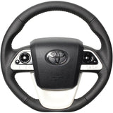 REAL (Real) Steering [Prius (50 series)/Prius PHV (50 series)/Mirai] Original series All leather Black stitch 50-LPB-BK