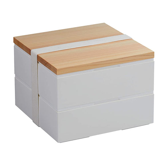 365methods Large Lunch Box White 2-Tier Home Deli Box