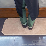 OKA Dry-Drying Liberta Kitchen Mat, Approx. 17.7 x 94.4 inches (45 x 240 cm), Beige (Washable, Quick Drying, Antibacterial, Odor Resistant)