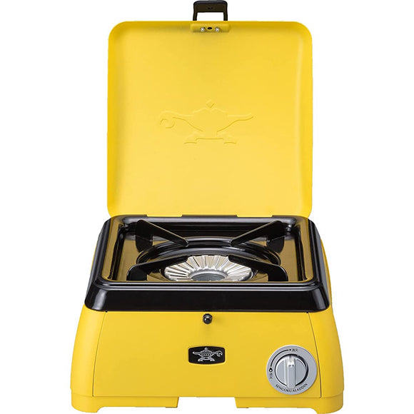 Aladdin SAG-K29A(Y) Portable Cassette Stove, Gas Stove, Tabletop, 1 Burner, Kamado, Single, Load Capacity 44.1 lbs (20 kg), Yellow
